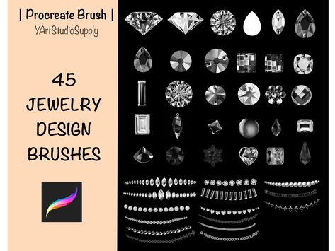 ✅⬆️CLICK THE LINK!!⬆️ Procreate Jewelry Design Brushes - Gemstones & Chains - 45 brushes to create stunning jewelry designs. . #Procreate_Jewelry #Custom_Procreate_Brushes #Procreate_Pocket #Procreate_Brushes_Free Brush Procreate Free, Procreate Jewelry, Font Love, Monogram Tattoo, Postcard Mockup, Procreate Drawing, Procreate Brushes Free, Fire Flower, Create Drawing