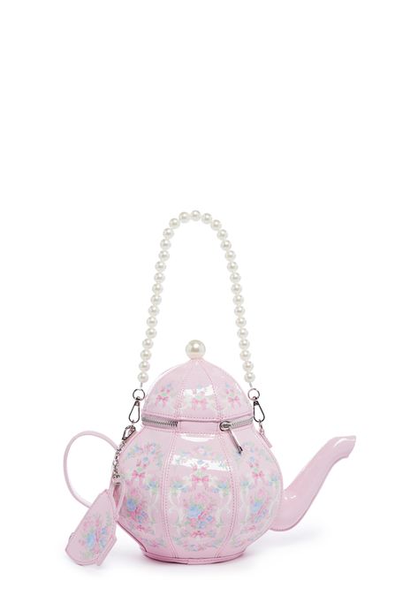 Sugar Thrillz Regency Core Tea Pot Bag Purse - Pink Tea Party Accessories, Teapot Bag, Holy Revelation Platform Heels, Things To Sell On Etsy, Regency Core, Funky Purses, Cool Bags, Pink Gift Ideas, Bags Unique