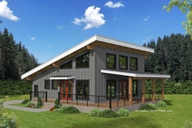 Houseplans Blog - Houseplans.com Shed Roof House, Loft Homes, Small Modern House, Small Modern House Plans, Small House Layout, Small Modern Home, Modern Ranch, House Layout Plans, House Layout