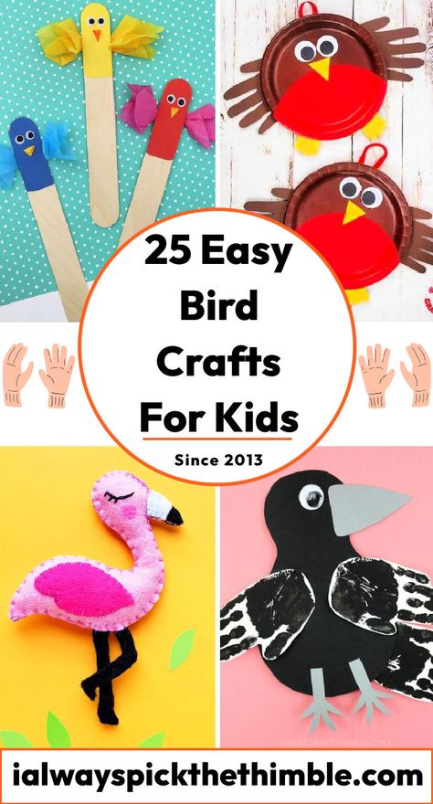 Paper Plate Bird Crafts Preschool, Bird Crafts For Kindergarten, Easy Bird Crafts For Preschoolers, Preschool Bird Crafts, Eagle Crafts For Kids, Bird Crafts For Kids Easy, Easy Bird Craft, Bird Arts And Crafts, Funny Crafts For Kids