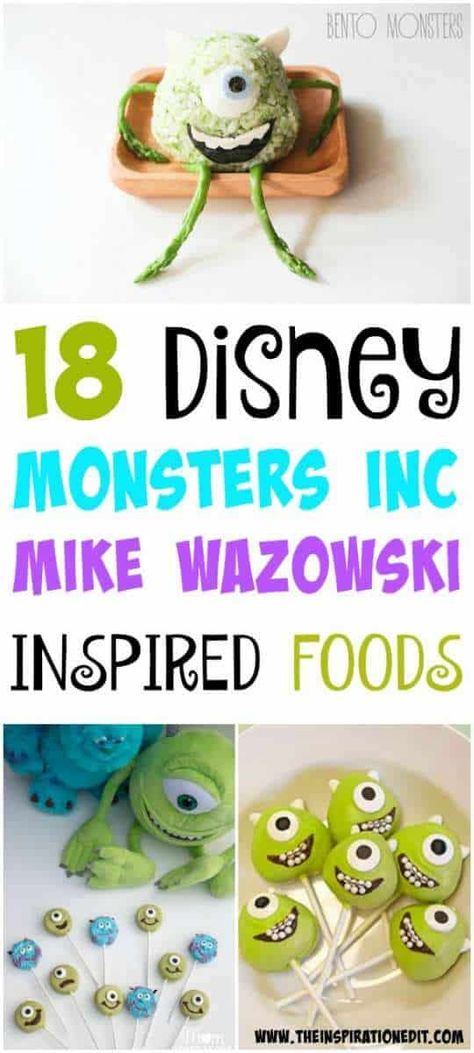 Monsters Inc Food, Monsters Inc Cake Pops, Bento Lunch Ideas, Monsters Inc Movie, Monster Inc Cakes, Monsters Inc Baby Shower, Monsters Inc Mike, Monsters Inc Baby, Kids Party Snacks