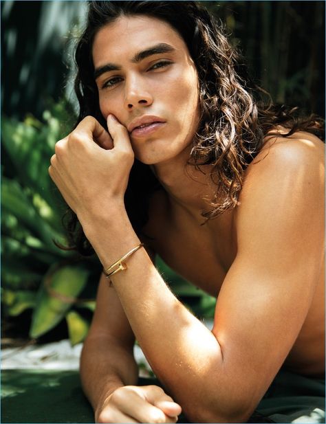 Vito Basso, Man With Long Hair, Brazilian Men, Francisco Lachowski, John Varvatos, Professional Dresses, Fashion Images, Long Hair Styles Men, Magazine Cover