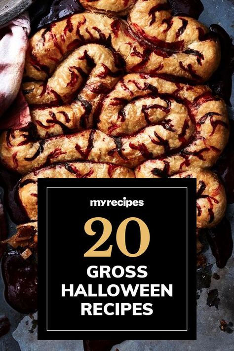 Spooky Halloween Meals, Spooky Dinner Party Food, Spooky Foods For Halloween Dinner, Scary Movie Night Food, Scary Halloween Appetizer Ideas, Halloween Dinner Appetizers, Best Halloween Appetizers, Scary Foods For Halloween, Easy Halloween Food For Party Crockpot