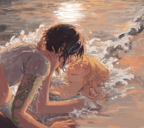 peatchoune on ig Shin Nana, Shojo Anime, Summer Sunset, Ship Art, Anime Fanart, My Favourite, Aesthetic Anime, Anime Drawings, Beautiful Art