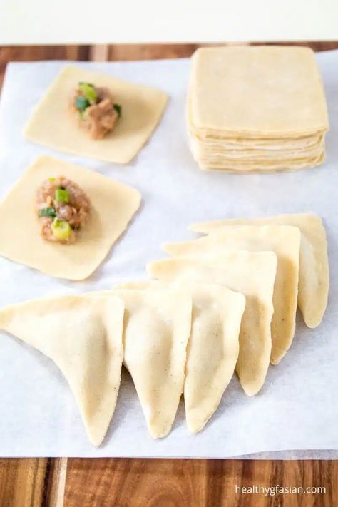 Gluten Free Wonton Wrappers Gluten Free Dumpling Wrappers, Asian Recipes Healthy, Gluten Free Wonton Wrappers, Gluten Free Asian, Gluten Free Asian Recipes, Gluten Free Dumplings, Gluten Free Chinese, Gluten Free Pastry, Sans Gluten Sans Lactose