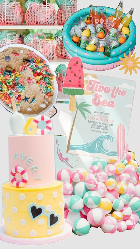 Summer themed 2nd birthday party Summer 2nd Birthday Party Ideas, Two Birthday Theme Girl, Two Birthday Theme, Two Birthday, 2nd Birthday Party, Girl Birthday Themes, 2nd Birthday Parties, Birthday Theme, 2nd Birthday