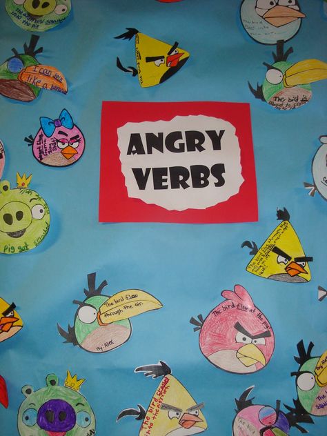 Angry verbs board - teaching kids about verbs! Cooking Verbs, Atticus Finch, Teaching Grammar, Teaching Language Arts, Teaching Ela, Classroom Language, Acorn Squash, Teaching Literacy, Classroom Fun