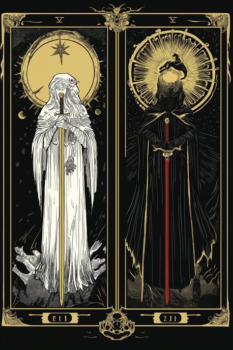 ✨ Dive into the mystical world of tarot! 🌙 Unleash the power of duality with two stunning cards by Megan Hess: 🕊️ The Angel of Good - Radiating positivity and hope, this card invites you to embrace your inner light and spread kindness wherever you go. 🌑 The Shadow of Evil - A reminder that darkness exists but can be transformed. Acknowledge your fears and let them guide you to deeper self-aware... Radiating Positivity, Megan Hess, Self Organization, Mystical World, Home Economics, Spread Kindness, Inner Light, Good And Evil, The Angel