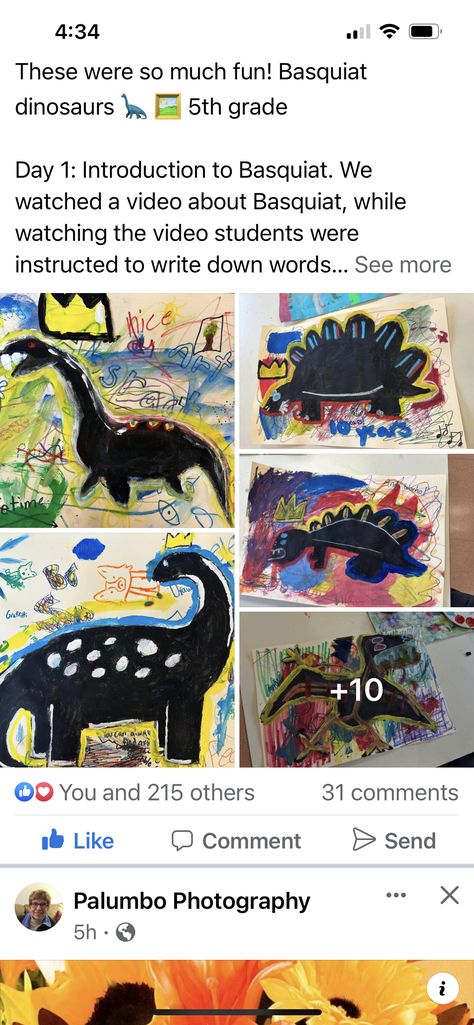 Dinosaur Lesson, Elementary Art Projects, 5th Grades, Elementary Art, Teaching Art, Teaching Ideas, Art Lessons, Art For Kids, Art Projects