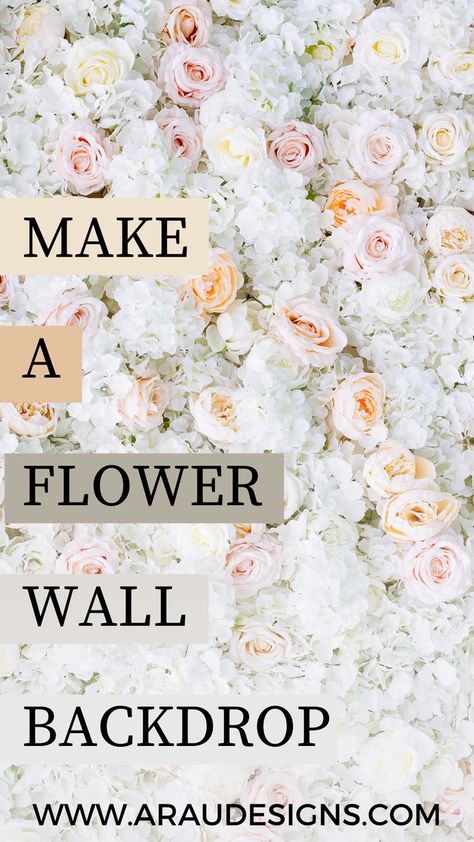 flower wall backdrop diy how to make Bridal Shower Dessert Table Backdrop, Flower Wall For Photoshoot, Floral Wall Hanging Diy Flower Backdrop, Faux Wall Backdrop, Floral Wall Neon Sign, Diy Backdrop Wall Ideas, How To Do A Flower Wall Backdrop, Cheap Background Ideas, Artificial Flower Backdrop Diy