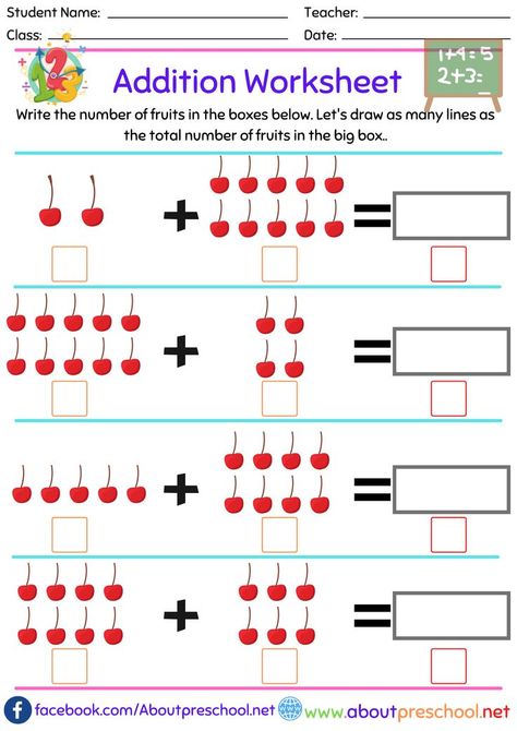 Kindergarten&Grade 1 Addition Worksheets Addition Worksheet For Kindergarten, Preschool Addition Worksheets, Addition Preschool, Addition Worksheets Kindergarten, Preschool Addition, Preschool Math Lessons, Kindergarten Literacy Worksheets, Holiday Math Worksheets, Kindergarten Math Addition