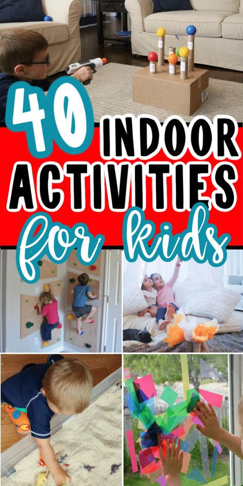 Fun Indoor Activities, School Break, Screen Free Activities, Indoor Activities For Kids, Indoor Fun, Rainy Day Activities, Summer Activities For Kids, Indoor Activities, Fun Activities For Kids