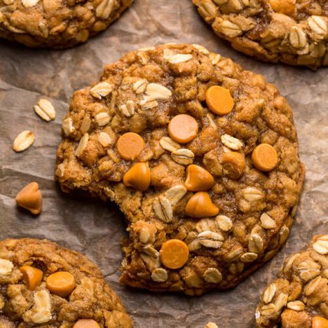 Butterscotch Oatmeal Cookies, Butterscotch Oatmeal, Oatmeal Scotchies, Oatmeal Butterscotch Cookies, Baker By Nature, Butterscotch Cookies, Butterscotch Chips, Delicious Cookie Recipes, Classic Cookies