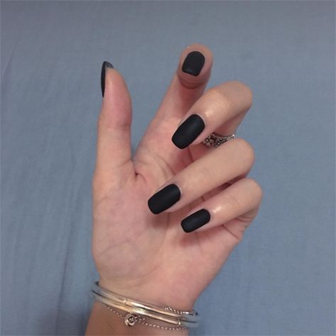 Elevate your style with our Black Long Matte Press-On Nails, designed for those who appreciate a bold, sophisticated look. This set features 24 meticulously crafted nails with a smooth matte finish, offering a sleek and modern alternative to glossy nails. The deep black hue combined with the matte texture provides an edgy yet refined aesthetic, perfect for making a statement in any setting. These press-on nails are designed for convenience and durability, allowing you to achieve a professional-l Black Press On Nails, Nails Women, Long Stiletto, Short Coffin, Nail Remover, Jelly Nails, Nail Plate, Nails Tips, White French