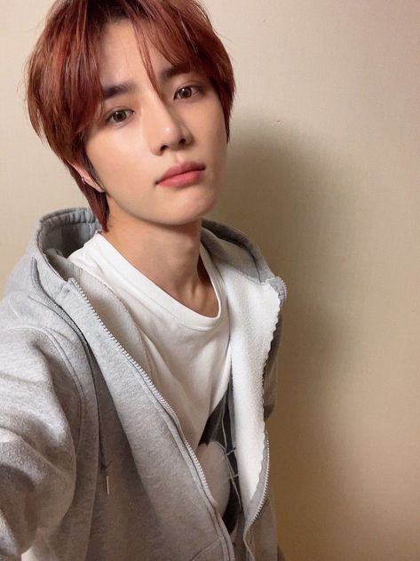 TXT - Beomgyu selfies (4 of 6).  Posted on Tomorrow X Together Twitter. June 15, 2022 Korean Buns, Txt Icon, Tomorrow X Together, Twitter Update, Daegu, Pop Group, Buns, Boy Bands, Red Hair