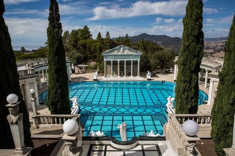 Hearst Castle Pool, Hearst Castle California, Roman Pool, William Randolph Hearst, Piscina Interior, Architecture Program, San Simeon, Hearst Castle, Luxury Pools