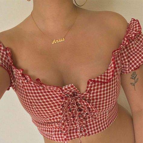 Red And White Gingham, Soft Grunge, Aesthetic Outfits, Cute Tops, Feminine Style, Aesthetic Clothes, Fashion Inspo Outfits, Chic Style, What To Wear