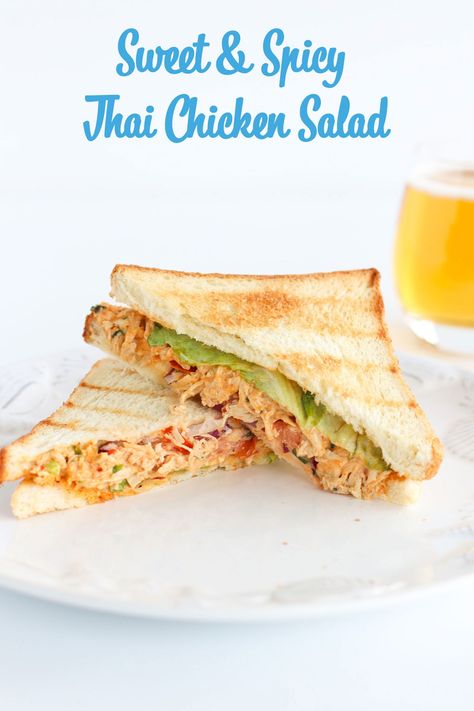 Thai Sandwich, Sweet Chili Chicken, Sandwich Fillers, Thai Chicken Salad, Chicke Recipes, Chicken Salad Recipe Easy, Sweet And Spicy Chicken, Spicy Thai, Chicken Salad Sandwich