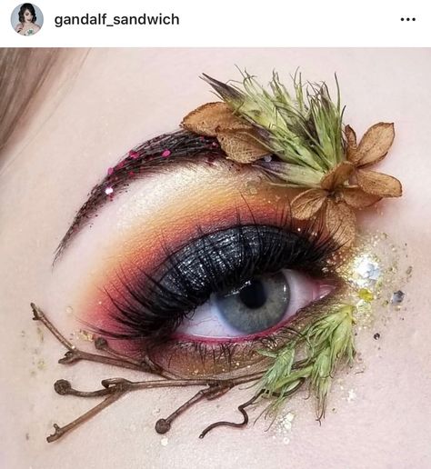 Woodland, fairy, costume makeup Woodland Elf Makeup Wood Nymphs, Nature Halloween Makeup, Woodland Costume Women, Woodland Fairy Nails, Forest Makeup Woodland Fairy, Woodland Nymph Makeup, Woodland Fairy Costume Women, Dark Forest Fairy Costume, Forest Makeup Look