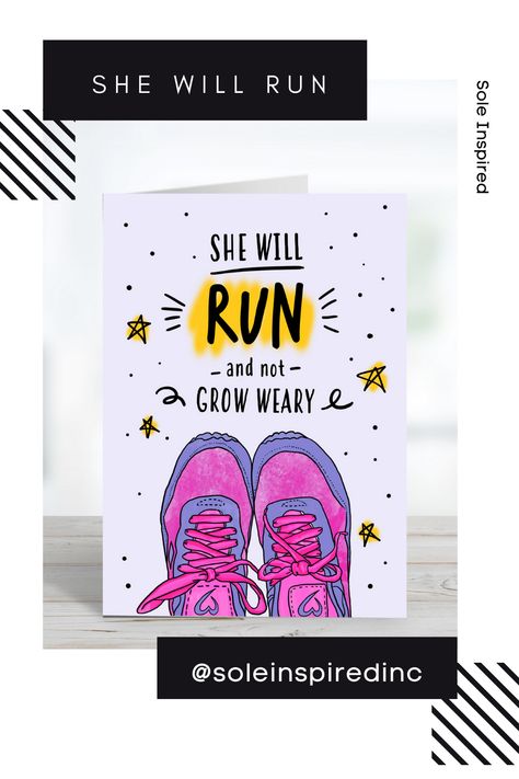 Running Themed Birthday Cards, Running Card Ideas, Birthday 2023, Sole Sisters, Female Runner, School Homework, Motivational Cards, Card Inspo, Ultra Marathon