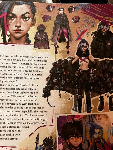 Arcane Concept Art Book, Arcane Art Book, Jinx Official Art, Arcane Official Art, Arcane Artbook, Jinx Concept Art, 2025 Drawing, Arcane Artstyle, Arcane Character Design