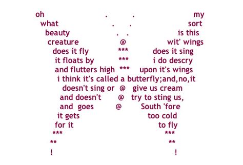 Shape Poems For Kids, Poem Types, Butterfly Poems, Concrete Poem, Shape Poems, Concrete Poetry, Poem Design, National Poetry Month, Poetry Month