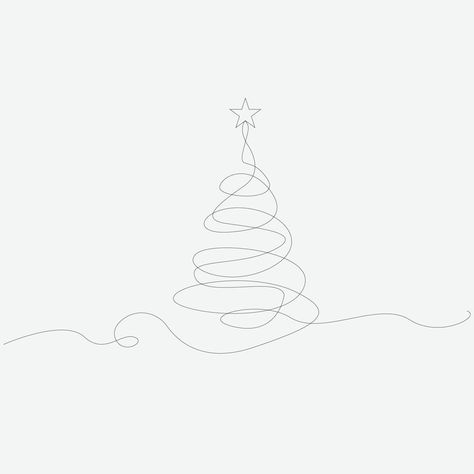 Christmas tree one line drawing Single Line Christmas Tree, Single Line Christmas Drawing, One Line Christmas Tree, Line Drawing Christmas Tree, Line Art Christmas Tree, One Line Christmas Drawing, Christmas Tree Line Art, Christmas Tree Ideas Drawing, Tree One Line Drawing