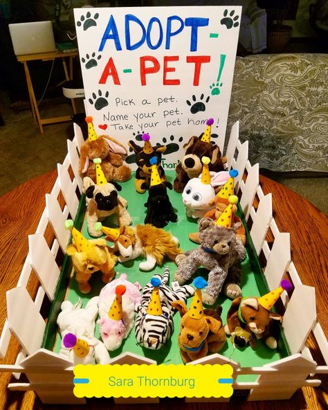 Adopt A Wolf Pup Party, Adopt Me Party Favor, Adopt A Pet Preschool, Super Pets Birthday Party, Vet Clinic Birthday Party, Pet Rescue Birthday Party, Adopt A Pet Party Favor, Vet Party Ideas, Diy Petting Zoo Ideas