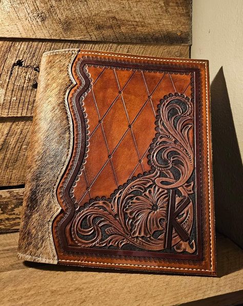 Leather Scroll Patterns, Monstera Decor, Hand Tooled Leather Portfolio, Leather Journal Cover Pattern, Tooled Leather Floral Pattern, Tooled Leather Book Cover, Tooled Leather Checkbook Cover, Leather Embossing, Bible Cases