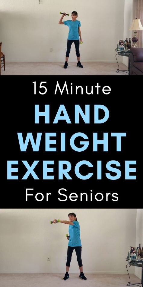 free weight exercise for seniors Hand Weights For Beginners, Free Weight Exercises, Fitness With Cindy, Exercise For Seniors, Forward Head Posture Exercises, Weight Exercises, Exercise To Reduce Thighs, Posture Exercises, Effective Workout Routines