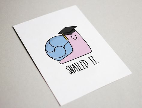 It's almost time for finals. Which means it's also time for some folks to graduate. Let them know how much they snailed it. Graduation Cards Homemade, Graduation Cards Diy, Graduation Card Sayings, Graduation Card Funny, Greeting Card Graduation, Diy Graduation Cards, Funny Graduation Cards, Graduation Cards Handmade, Graduation Card Messages