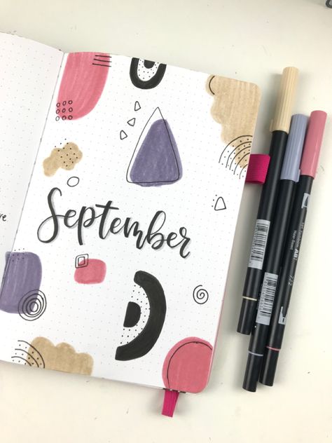 This is my retro doodly september bujo title page Bujo Title Page, September Bullet Journal Cover, September Bujo, September Bullet Journal, Bullet Journal Cover, Happy September, Bullet Journal Layout, Journal Cover, Journal Layout