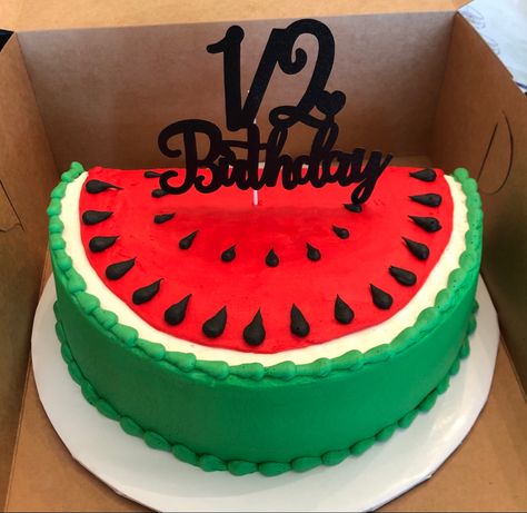 1/2 birthday watermelon cake Half Birthday Watermelon Theme, Half Watermelon Cake, Watermelon Cake Designs Birthday, Watermelon Cake Birthday Buttercream, Watermelon Slice Cake, Watermelon Design Cake, Watermelon Shaped Cake, Watermelon Decorated Cake, Watermelon Cakes Birthday