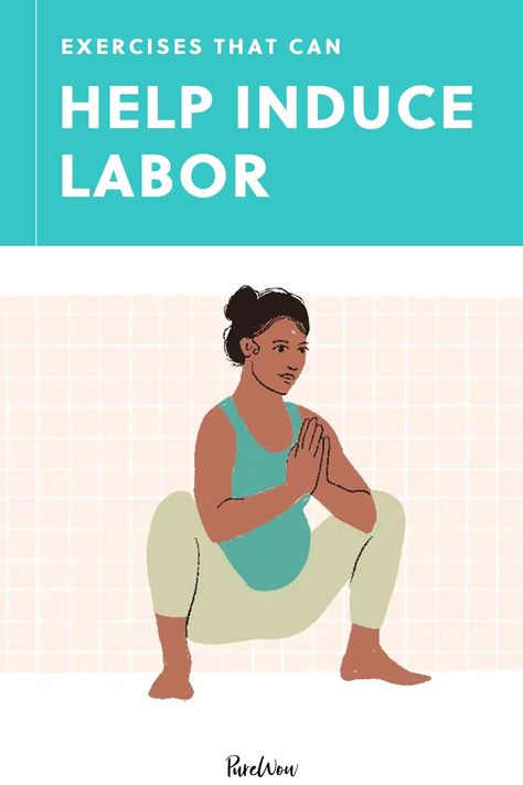 8 Exercises That Can Help Induce Labor, According to a Fitness Specialist and OB/GYN #purewow #health #labor #exercise #birth #wellness #pregnancy Prenatal Stretches For Labor, Labour Preparation Exercises, Inducing Labor With Exercise Ball, How To Induce Labor, Stretches For Labor And Delivery, Yoga Ball To Induce Labor, Inducing Labor At Home, Labor Inducing Exercises, Best Pregnancy Workouts