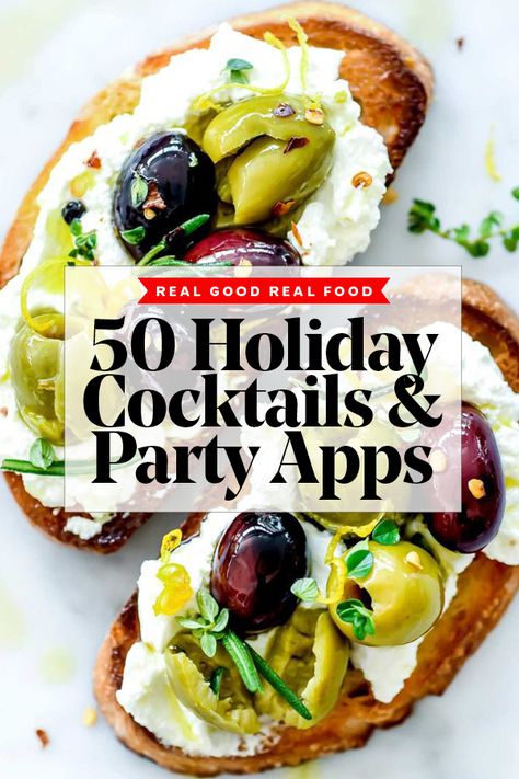 50 Holiday Appetizers & Drinks | Marinated Olives foodiecrush.com