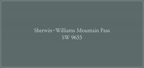 The Best Dark & Moody Paint Colors for Cabinets and Trim - Sherwin-Williams Mountain Pass SW 9655 Sherwin Williams Mountain Pass Paint, Mountain Pass Sherwin Williams, Sherman Williams, Sherwin Williams Gray, Cabinet Trim, Mountain Pass, Dark Paint Colors, The Undertones, Oyster Bay