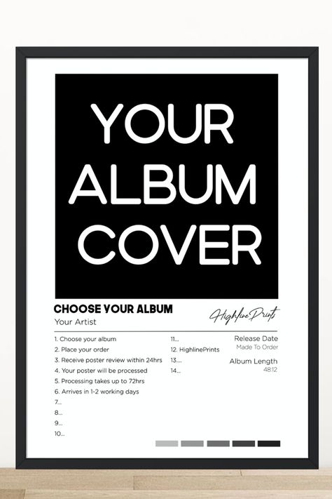 Choose Your Own Album Poster - Personalised Album Cover Poster - Custom Album Poster Print - Music Poster - Wall Art Décor Print Album Poster Template, Album Posters, Vintage Music Posters, Cool Album Covers, Wall Art Decor Prints, Print Music, Album Cover Poster, Iconic Album Covers, Album Diy