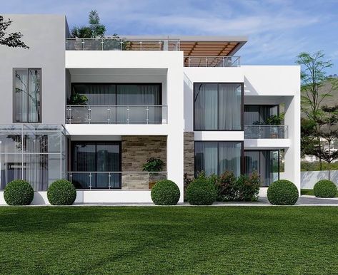 Home Designs Exterior, A Modern House, 2 Storey House Design, Contemporary House Exterior, Two Story House, Modern Villa Design, Modern Architecture Building, Modern Exterior House Designs, Duplex House Design