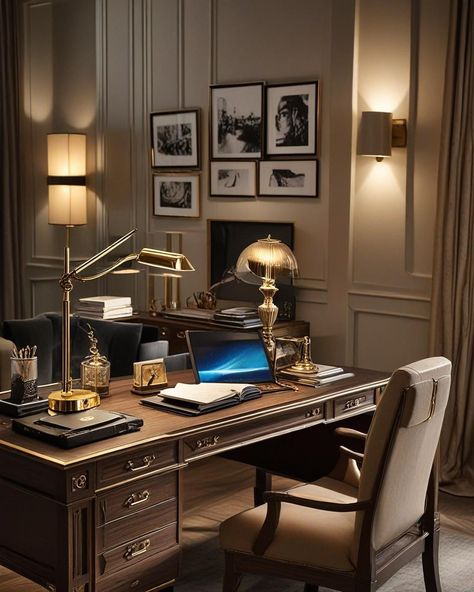 Old Money Study Room, Old Money Study, Old Money Office, Study Table, Small Office, Study Room, Golden Age, Old Money, Hotel