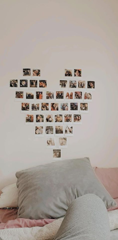 Polaroid Heart, Heart Photo Walls, Heart Photo, Photo Heart, Photo Wall, Wall, Home Decor, Home Décor