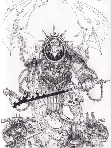 Space Marine Art, Chaos 40k, Warhammer Figures, World Eaters, Warhammer 40k Art, 40k Art, 40k Artwork, Knight Art, Warhammer Art