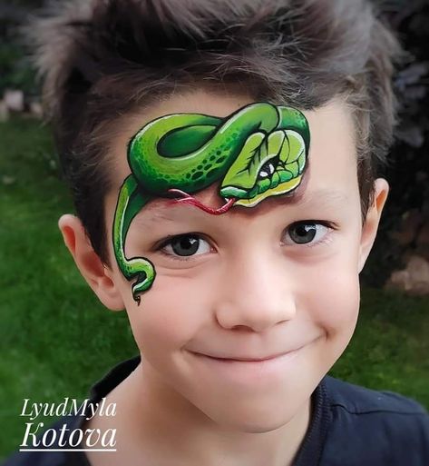 Face Paint Practice Template, Snake Face Paint, Face Painting Ideas For Kids, Cool Face Paint, Animal Face Paintings, Painting Ideas For Kids, Face Painting Ideas, Face Painting For Boys, Family Dress