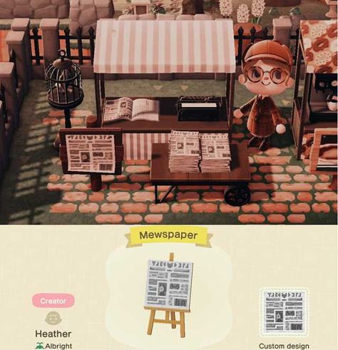 marchand de journaux Acnh Tricks, Motif Acnl, Animal Crossing 3ds, Ac New Leaf, Animal Crossing Guide, Motif Art Deco, Animal Crossing Qr Codes Clothes, Qr Codes Animal Crossing, Acnh Inspo