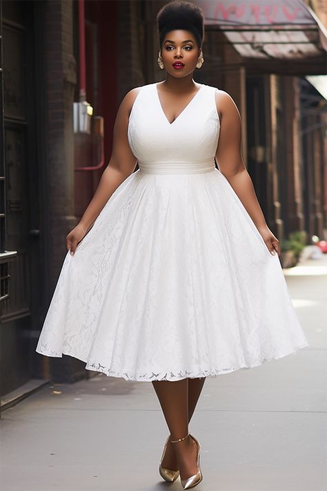 Plus Size White Dresses Civil Wedding Dresses Plus Size Summer, Midi White Dress Wedding Plus Size, Vestido Off White Plus Size, Wedding Gown Plus Size Full Figured, White Tea Length Dress Plus Size, White Formal Dress Plus Size, Semi Formal Off Shoulder Dresses, A Line Wedding Dresses Lace, White Plus Size Dresses Formal