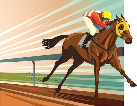 Horse Clipart, Horse Races, Thoroughbred Horse Racing, Horse Posters, Horse Illustration, Horse Artwork, Racing Art, Thoroughbred Horse, Horse Stables