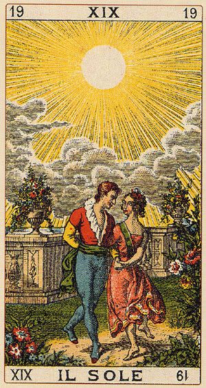 Card Reading for Wednesday 22nd May 2019 / The Sun - Ancient Italian Tarot Vintage Tarot Cards, Vintage Tarot, The Sun Tarot, Tarot Major Arcana, Tarot Astrology, Tarot Cards Art, Tarot Art, Major Arcana, Oracle Decks