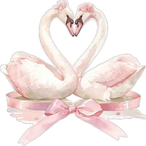 Flamingo Aesthetic, Coquette Swan, Flamingo Animal, Coquette Heart, Dessert Wedding, Animal Aesthetic, Ballet Painting, Baby Farm Animals, Owl Wallpaper