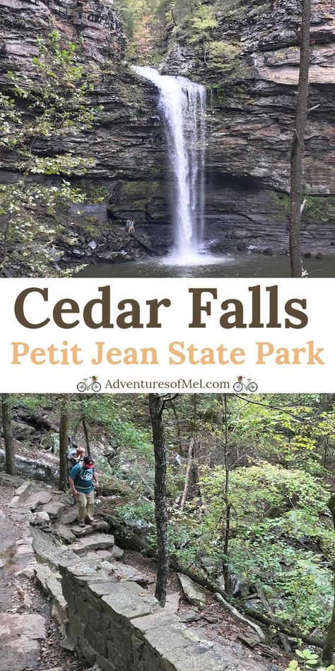 Petite Jean State Park, Arkansas Waterfalls, Petit Jean State Park, Arkansas Road Trip, Arkansas Vacations, Arkansas Travel, Hiking Places, Kayak Camping, Camping Destinations