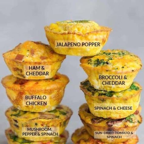 Breakfast Egg Muffins - 9 Low Carb Egg Cups - Life Made Sweeter Breakfast Egg Muffins, Healthy Make Ahead Breakfast, Egg Cups Breakfast, Egg Muffins Breakfast, Easy Brunch Recipes, Low Carb Breakfast Recipes, Egg Muffins, Easy Brunch, Breakfast Muffins