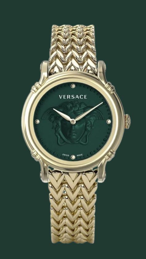 Discover the elegance of the Versace VEPN00820 Women's Patterned Bracelet Watch. Crafted with a stunning stainless steel bracelet and intricate patterns, this watch is a true statement piece. The luxurious design and iconic Versace details elevate any outfit, making it perfect for both casual and formal occasions. Embrace timeless fashion with this exquisite timepiece that embodies sophistication and style.#Versace #LuxuryWatch #WomensFashion #ElegantAccessories #Timepiece Versace Details, Versace Watches Women, Versace Watches, Watch Luxury, Watches Women, Luxurious Design, Outfit Making, Elegant Accessories, Women's Watch